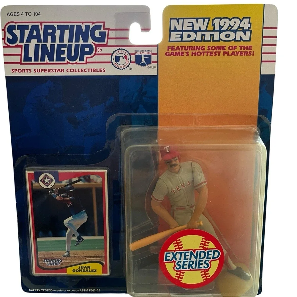 1994 Starting Lineup Juan Gonzalez Texas Rangers Action Figure Card MLB 5